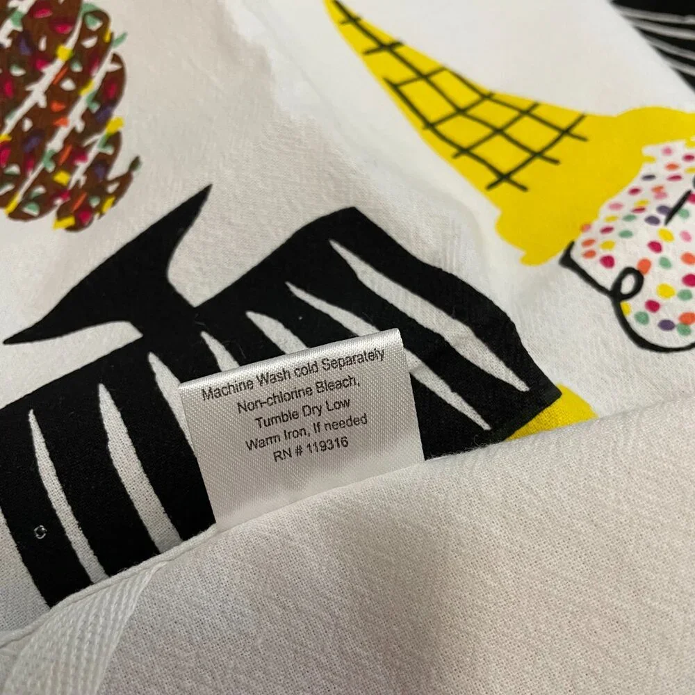 Treat Yourself Ice Cream Print Tea Towel